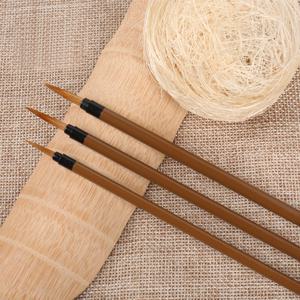 SeamiArt 3pcs 족제비 머리 Chinoiserie 수채화 후크 라인 세부 드로잉을위한 수채화 그림 브러시