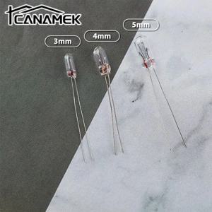 에디슨 백열 필라멘트 라이스 램프 전구, 미니어처 0.07A, 3mm, 4mm, 5mm, 1.5V,3V,6V, 9V,12V, 24V, 10 개