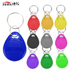 10pcs 125KHz T5577 Keyfobs 재기록 가능한 중복 태그 5200 근접 복사 액세스 카드 ID 토큰 링 RFID Cloner 키 체인