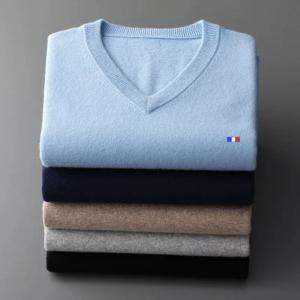 클래식 풀오버 v 넥 스웨터 남성 가을 겨울 캐시미어 블렌드 따뜻한 점퍼 옷 Pull Homme Man Hombres Sweater