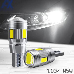2x 자동차 T10 LED 전구 W5W 194 LED 신호등 12V 6000K 트렁크 램프 자동 측면 없음 10SMD 5630 클리어런스 오류 웨지 X2N9