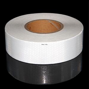 흰색 반사 접착 테이프, 방수 자동차 안전 경고 자전거 스티커, 트럭용 반사 스트립, 25m, 2 인치