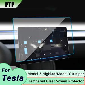 Tesla Model Y Juniper 2025 모델 3 하이랜드 강화 유리 스크린 프로텍터 네비게이션 HD 투명 보호 스크린 필름