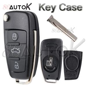 아우디 Q7 B7 Q3 A3 TT A2 A8 A6 A6L A4 S5 C5 C6 B6 교체 원격 자동차 키 쉘 플립 키 접이식 자동차 키 케이스 3 버튼