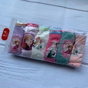 6 개/몫 디즈니 키즈 소년 속옷 소녀 팬티 냉동 어린이 속옷 애니메이션 공주 코튼 베이비 속옷 브리프