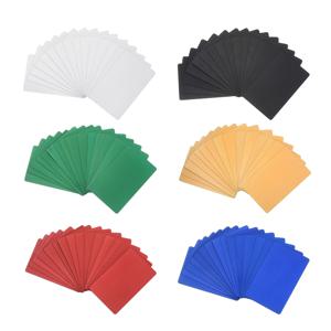 15Pcs 금속 명함 양극 처리 된 0.8mm 두꺼운 양극 처리 된 알루미늄 공백 이름 카드 3.4x2.1 인치 레이저 조각 인쇄 가능한 이름 카드