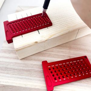 측정 도구 정밀 T 형 구멍 눈금자 알루미늄 눈금자 목공 미터법/인치 미니 교차 구멍 스크라이브 도구