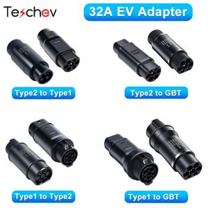 Teschev 전기 자동차 충전 커넥터 유형 2 - 유형 1 J1772 EV 어댑터 유형 2 - GBT EVSE 충전기 유형 1 - GBT EV 어댑터
