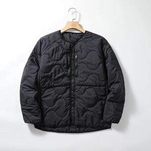 레트로 일본 스타일! 호리병 모양의 테크 코튼! 가벼운 따뜻함! 가을 겨울 남성용 칼라 없는 싱글 버튼 코튼 재킷 트렌디