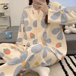 봄과 가을 새로운 여성 잠옷 Homewear 정장 여성 긴팔 Homewear 가을과 겨울 모델 Homewear 정장