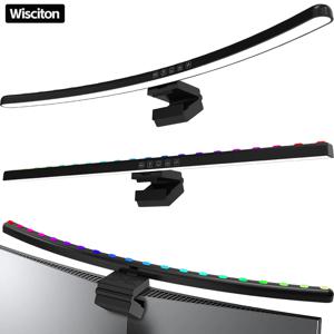 60cm RGB Led 컴퓨터 모니터 라이트 바 음악 리듬 스크린 게임/연구/작업을위한 빛 디밍 분위기 야간 램프 매달려