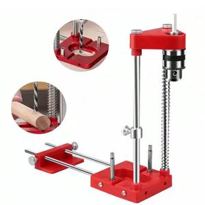 목공 드릴 로케이터 조정 가능한 펀치 로케이터 홀 드릴 가이드 드릴링 템플릿 가이드 도구 합금강 바 플라스틱 베이스