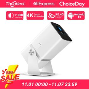 ThundeaL 미니 프로젝터, 풀 HD, 1080P, 4K, 안드로이드, 와이파이, 영화, 스마트 TV, 가정용 영화관, 휴대용 빔, TD80