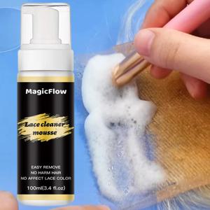 레이스 청소용 레이스 클렌저 폼, 청소용 무스 가발 클리너, 기름 먼지 잔여 가발 접착제 제거