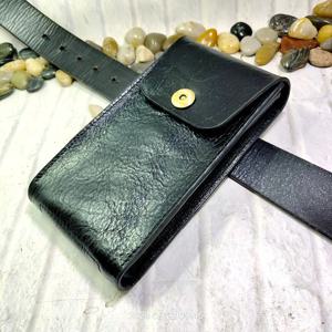 다기능 휴대폰 허리 가방 홀스터, 정품 가죽 휴대폰 칼집, 범용 벨트 파우치 팩, 남성용 7003