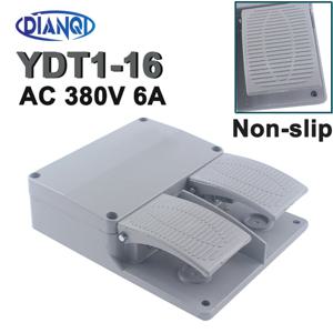 YDT1-16 풋 스위치 페달 풋 컨트롤 스위치, 벤딩 머신 펀치용 더블 페달, 250V AC380 V 6A