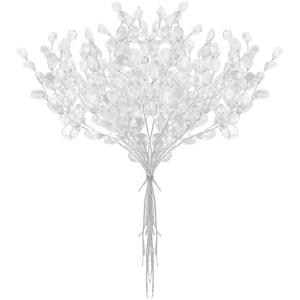 인공 화이트 크리스탈 아크릴 물방울 수제 크리스마스 웨딩 신부 부케 화환 머리핀 DIY 선물 장식 액세서리