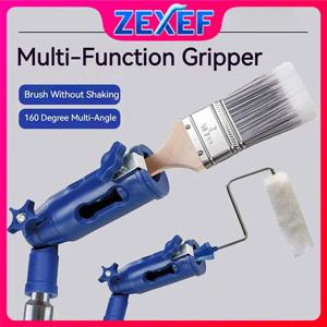 ZEXEF 1개 DIY 벽용 도구, 다각도 모서리 및 코너 페인트 브러시, 물방울 방지 연장기, 천장 롤러 트림 페인팅