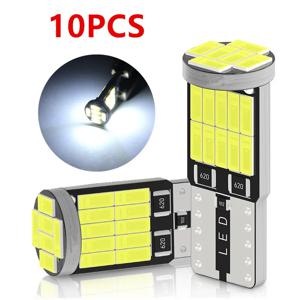 10PCS Led T10 전구 194 W5W 빛 5w5 501 168 WY5W 인테리어 번호판 4014/26SMD 독서 주차 신호 램프 자동차 흰색 12V