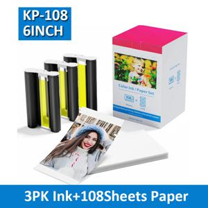 캐논 셀피 CP 인화지 호환 잉크 카트리지, KP108IN, 4 인치 x 6 인치, 셀피 CP1300 CP1200 CP910 CP900 CP760 CP1500