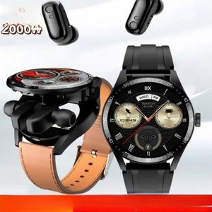 2in1 블루투스 이어폰 스마트워치 슬림 스마트 워치 스포츠 밴드 고화질 블루투스 셋 음악 스마트 워치