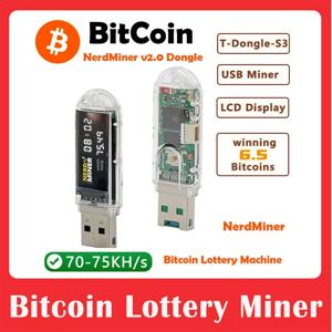 비트코인 마이너 USB 럭키 마이너, LV03 MINI ASIC 마이닝, 74KH/S 솔로 마이너, 암호화 마이닝, 사일런트 마이너 기계, 복권 장치