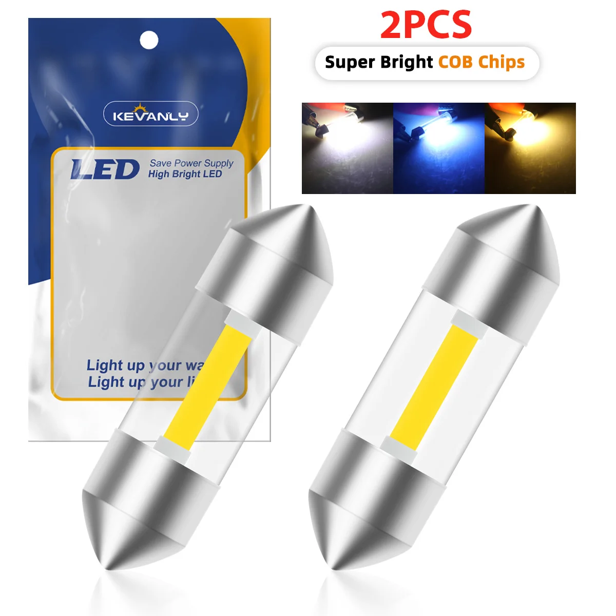 2PCS C10W C5W LED 인테리어 자동차 조명 꽃줄 31mm 36mm 39mm 41mm COB LED 독서 돔 조명 트렁크 조명 번호판 램프
