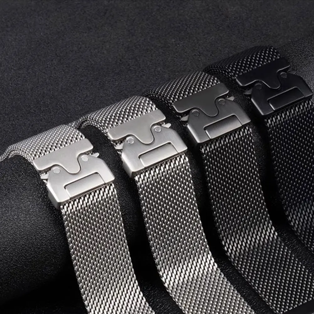 Apple Watch 밴드 용 밀라노 루프 스트랩 Ultra 2 49mm 46mm 45mm 44mm 42mm iWatch 시리즈 용 스테인레스 스틸 금속 10 9 8 7 6 5 4