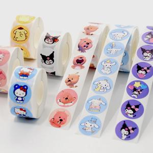 500Pcs Sanrio 스티커 Kawaii 헬로 키티 멜로디 Kuromi Cinnamoroll 낙서 데칼 아이 장난감 귀여운 만화 장식 선물