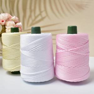 경량 얼음 대마 스레드 두꺼운 중공 스레드 얼음 실크 스레드 수제 짠 크로 셰 뜨개질 가방 쿠션 여름 멋진 태양 모자 스레드