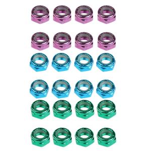 ABVH-24Pcs 스케이트 보드 트럭 휠 액슬 나사 너트 롱 보드 하드웨어 액세서리