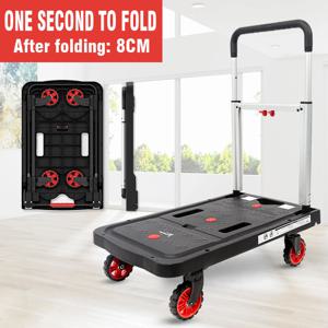 접이식 손수레는 손에 손을 잡고 물건을 당길 수 있으며 알루미늄 합금+PP 중에서 선택할 수 있는 세 가지 사양이 있습니다.