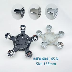 4pcs 135MM 자동차 허브 캡 4F 0601165   아우디 A4 A5 A6 A7 Q3 Q5 A3 S5 액세서리 자동 휠 센터 캡 Hubcap 림 커버