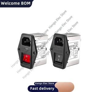 IEC 소켓 유형 전원 필터 EMI 간섭 CW2C-3/6/10A-T(안전 220V 전등 스위치 포함)