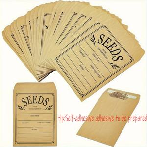 50/100 Pcs 종자 봉투, 재밀봉 가능한 종자 포장 봉투 3.1 x 4.7 인치 꽃과 야채 씨앗 수집