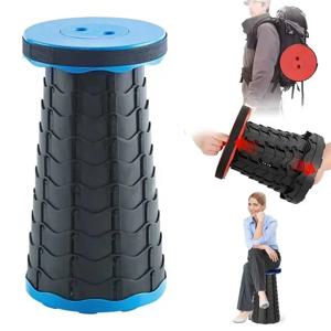 # 뜨거운 휴대용 접이식 텔레스코픽 의자* 경량 플라스틱 지하철 대기열 의자 및 야외 캠핑 낚시 운반