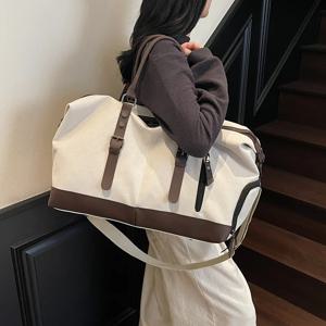 캔버스 여행 더플 숄더 크로스 바디 백 신발 구획 체육관 피트니스 야외 단거리 가방 수하물 주말 핸드백