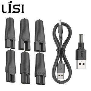 LISI 8 PCS 전원 코드 5V 범용 교체 충전기 USB 어댑터 모든 종류의 머리 가위 수염 트리머 면도기 책상 램프