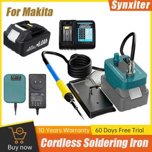 무선 전기 납땜 인두 스테이션 도구 홈 야외 전기 용접기 Makita 18V BL1830 배터리 용 60W PCB 수리 도구