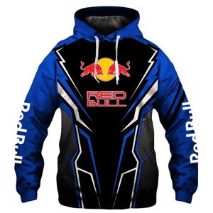 3d 인쇄 레드 불 남자 까마귀 패션 레드 불 레이싱 남자 풀오버 야외 스포츠 셔츠 오토바이 까마귀