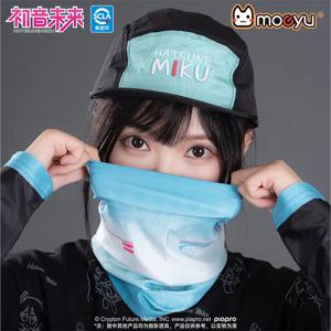 오리지널 Moeyu 하츠네 미쿠 썬 프로텍션 마스크 안티 UV 넥 스카프 넥 프로텍션 페이스 마스크 야외 페이스 커버 여름