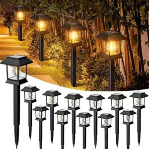 야외 정원 1/2/6/12PCS 안뜰 태양 조명 풍경 초원 복도에 대 한 레트로 태양 방수 표지판