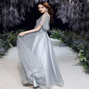 우아한 이브닝 파티 미니 드레스 팔 가리기 슬림핏 플러스 사이즈 여성 패션 공연 드레스 연례 회의 호스티스 드레스