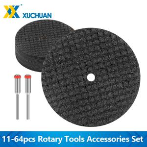 11-64PCS 금속 커팅 디스크 32mm 맨드릴 그라인딩 휠 Dremel 로타리 도구 액세서리 연마 도구 용 톱날