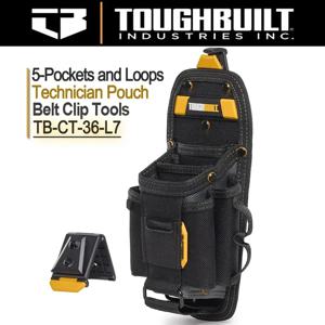 ToughBuilt TB-CT-36-L7 기술자 파우치 7 포켓 멀티 도구 홀더 액세서리 도구 벨트용 헤비 듀티 임팩트 홀스터