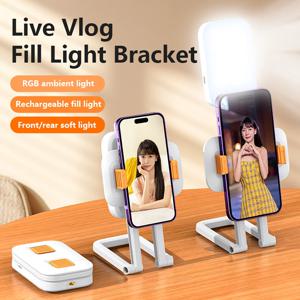 편리한 전화 풀 컬러 RGB 채우기 빛 휴대용 Led 라이트 링 삼각대 Selfie Led 라이트 사진 비디오 촬영 빛
