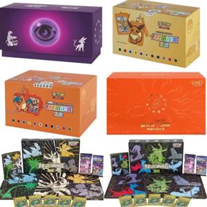 재고 있음 정품 포켓몬 트레이딩 카드 게임 중국어 간체 8.0  Charizard Vstar Mewtwo 박스 어린이 선물 컬렉션 세트 선물