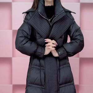 2025 신상 가을 겨울 슬림핏 두꺼운 파카 여성용 롱 다운 자켓, 따뜻한 캐주얼 화이트 덕다운 코트