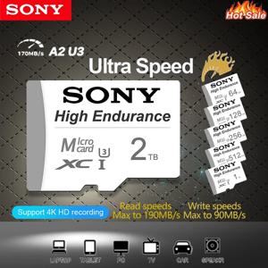 소니 고내구성 마이크로 TF/SD 카드 512GB 64GB 128GB 256GB 메모리 카드 최대 100MB/s 플래시 카드 TF 카드 (드라이브/카메라 모니터링용)
