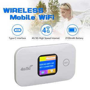 여행용 와이파이 핫스팟 SIM 슬롯 LED 디스플레이 4G 5G 모바일 핫스팟 300Mbps 안정적인 연결 10대 기기 지원 RV 및 야외용